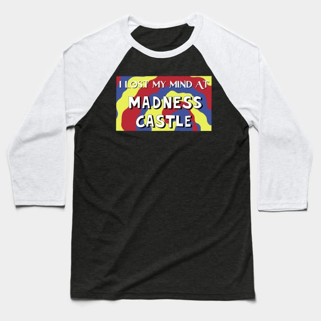 Burgers Madness Castle Baseball T-Shirt by Tommymull Art 